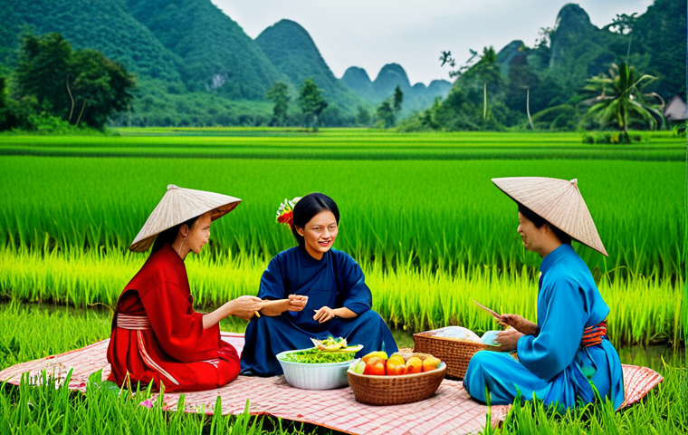 긍정심리학의 활용을 통한 건강 증진 - **Prompt:** A professional Vietnamese businesswoman in a modest Ao Dai, working on a laptop at a bri...