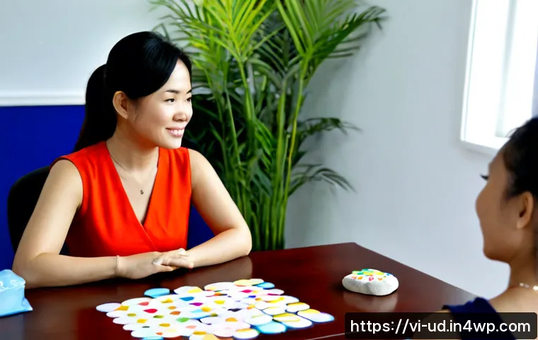 Home 13 긍정심리학의 기법을 통한 코칭 전략 - Photorealistic positive psychology coaching session in a bright modern office in Ho Chi Minh City, c...